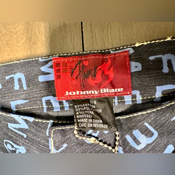 NWT Rare Johnny Blaze Flame Jeans Capris- sz.7/8 - Picture 5 of 11